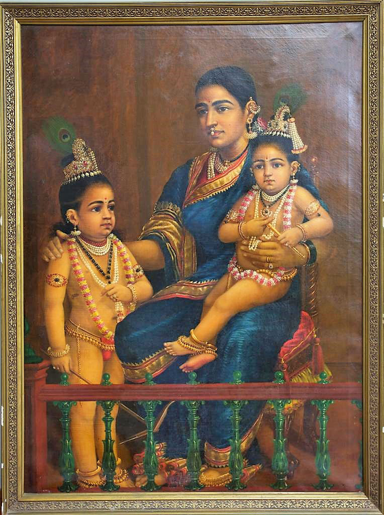Yashoda with Balrama and Krishna